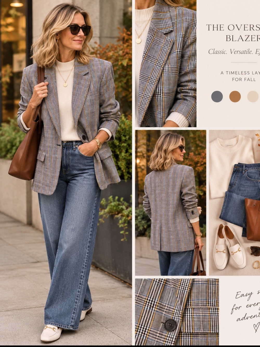 Men's Linen Blend Plaid Blazer - Blue Windowpane